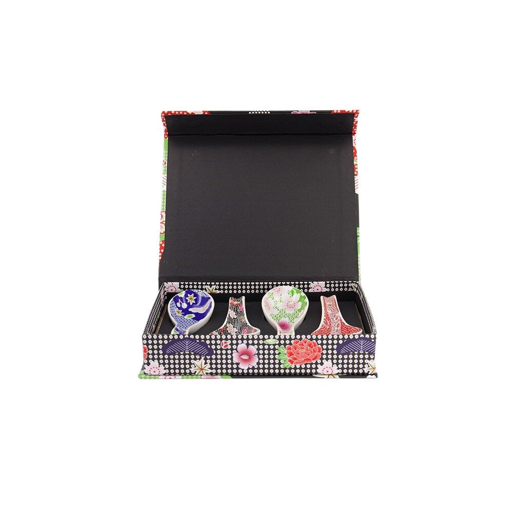 Kawaii Flower suppeskeer, 4 stk - Black Flower